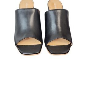 Lisa Vicky Square Toe‎ Block Heel Mules Slides Sandals